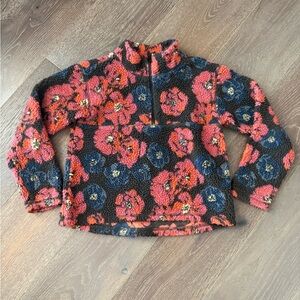 Treasure & Bond Floral Kids fleece Jacket - Pink, Black and Navy M 8-10 girls